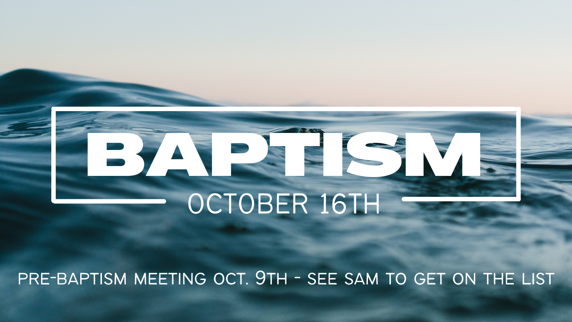 Baptism October